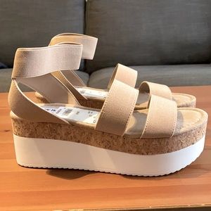 Steve Madden Heidi Platform Sandals Nude US 5.5